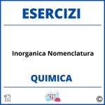 Esercizi Chimica Inorganica Nomenclatura Svolti  con Soluzioni PDF