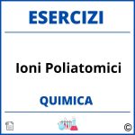 Esercizi Chimica Ioni Poliatomici Soluzioni Svolti PDF