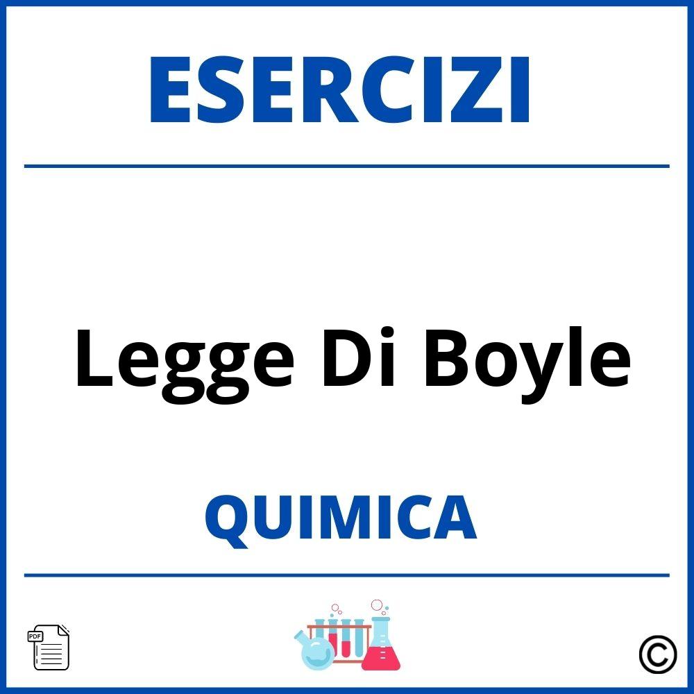 Esercizi Chimica Legge Di Boyle