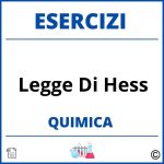 Esercizi Chimica Legge Di Hess PDF Svolti con Soluzioni