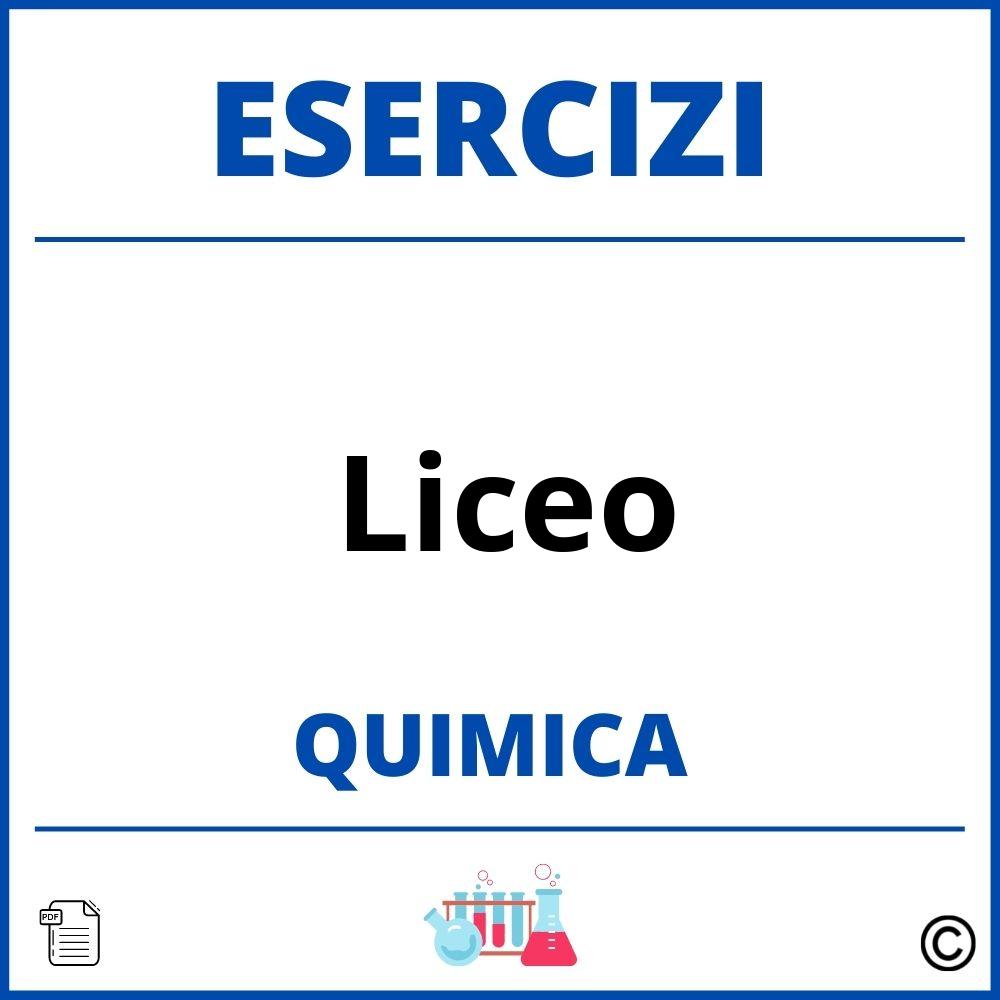 Esercizi Chimica Liceo