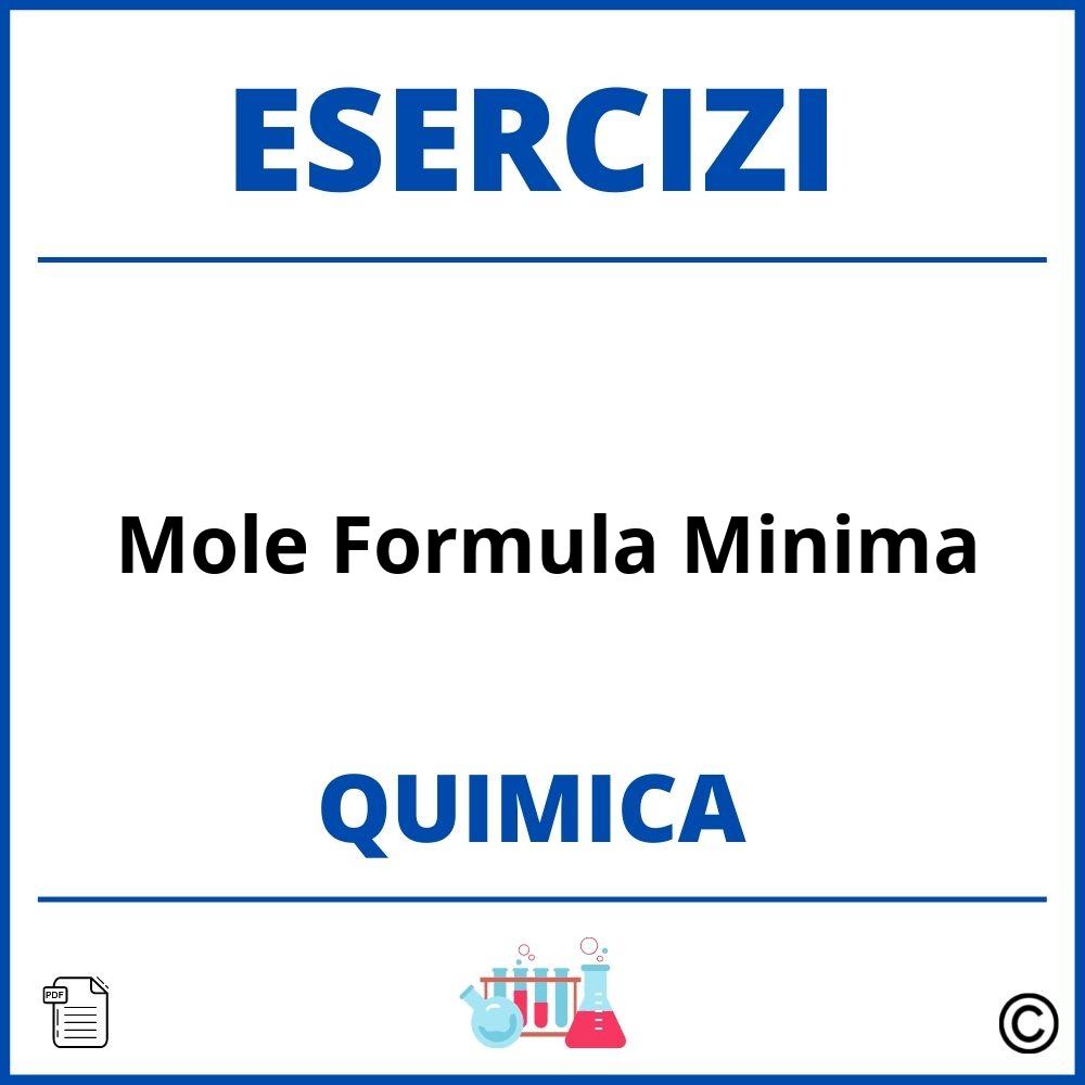 Esercizi Chimica Mole Formula Minima