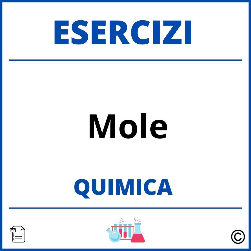 Esercizi Chimica Mole Svolti Soluzioni PDF