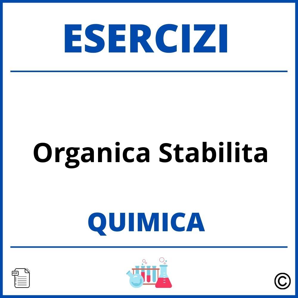 Esercizi Chimica Organica Stabilita