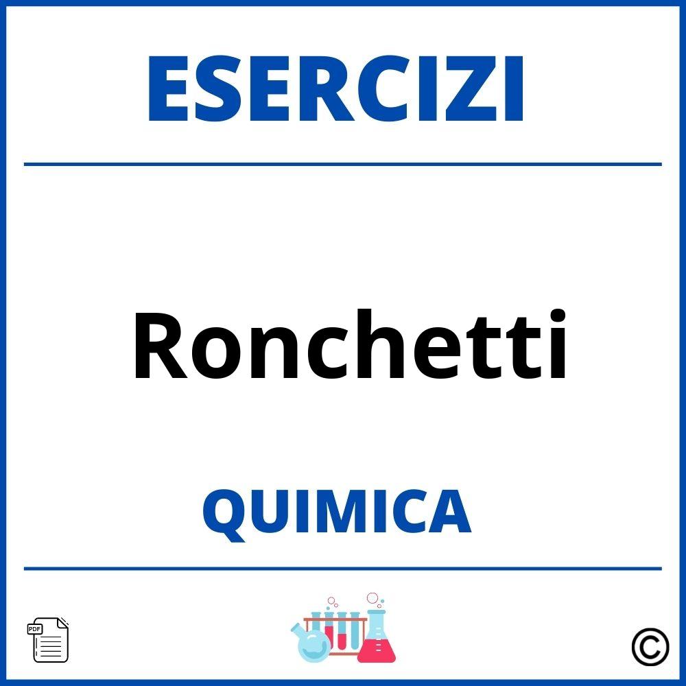 Esercizi Chimica Ronchetti