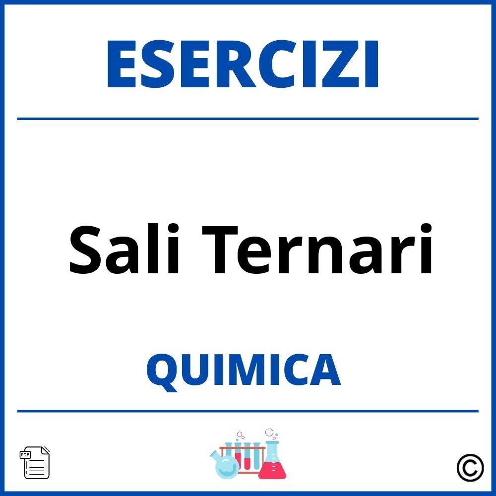 Esercizi Chimica Sali Ternari