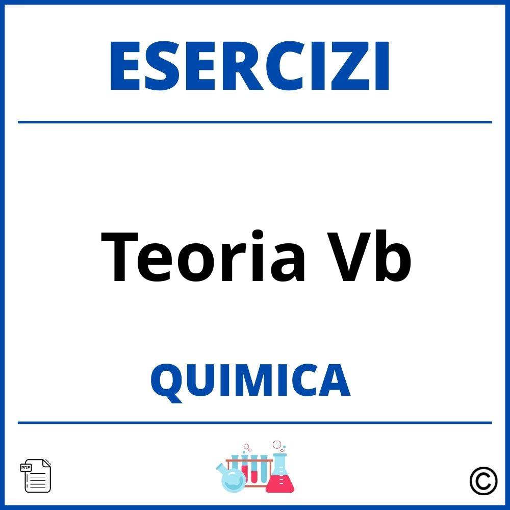 Esercizi Chimica Teoria Vb Svolti PDF Soluzioni